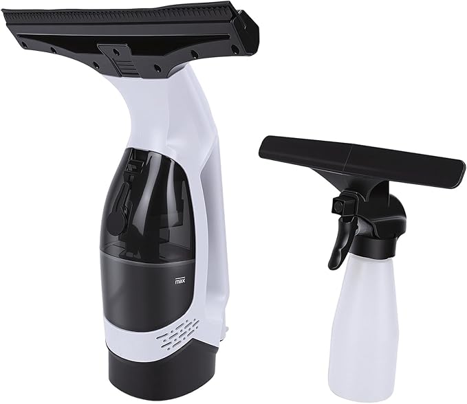 Fafeicy Cordless Window Vacuum Cleaner Handheld Glass Cleaner with 2000Pa Suction 280mm Extra Wide Squeegee for Shower Doors and Tiles