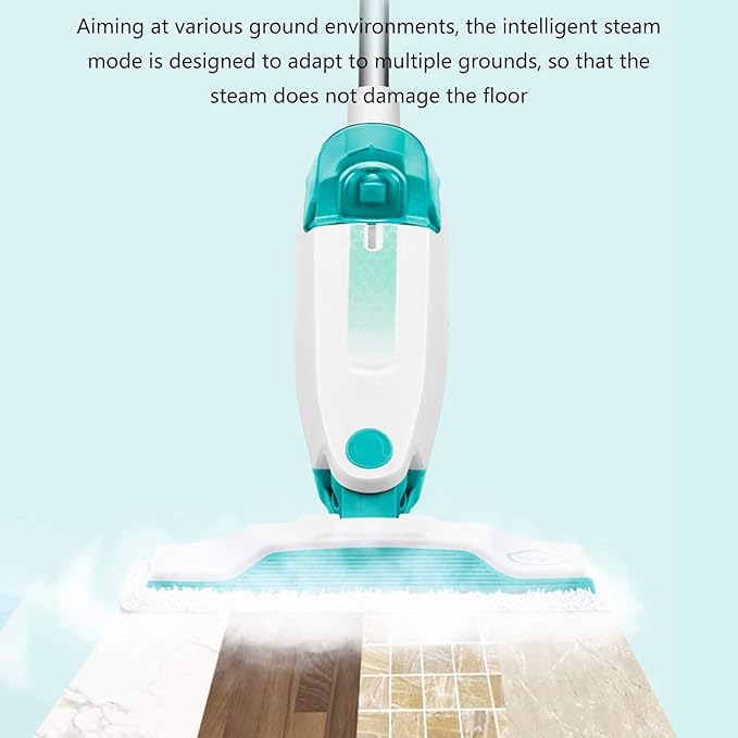 Handheld Steam Mop with Microfiber Brush Upright Floor Cleaner 3-in-1 Multi-Functional Convenient Detachable