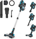Compatible with INSE V770 20KPa Stick Cordless Vacuum Cleaner Up to 45min Runtime 6-in-1 Cordless Design Handheld Vacuum Cleaners Home Appliance(V770 Blue)