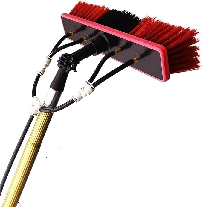 Window Cleaning Telescopic Pole Telescopic Window Cleaning Brush Window Washing Kit with Extension Pole Extendable Solar Panel Cleaning Brush Water Fed Pole (Size : 20FT/6m)