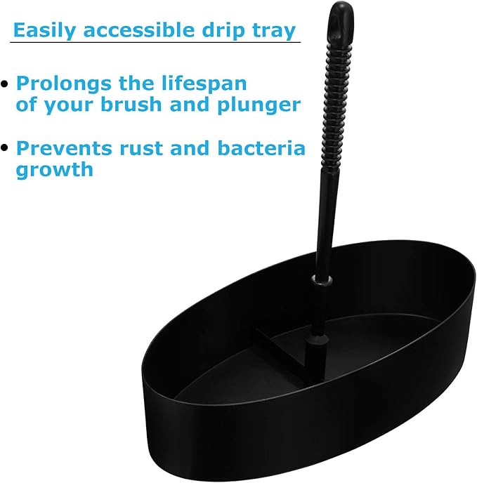 Blue Donuts Toilet Brush and Plunger Set with Holder Modern Chrome Bathroom Accessories Toilet Plunger and Toilet Bowl Brush Combo