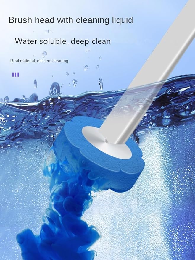 54 Counts Toilet Brush Disposable Refills Cleaning Bowl Wand Bathroom Cleaner Refill Heads(54pcs Blue Ocean Refills)