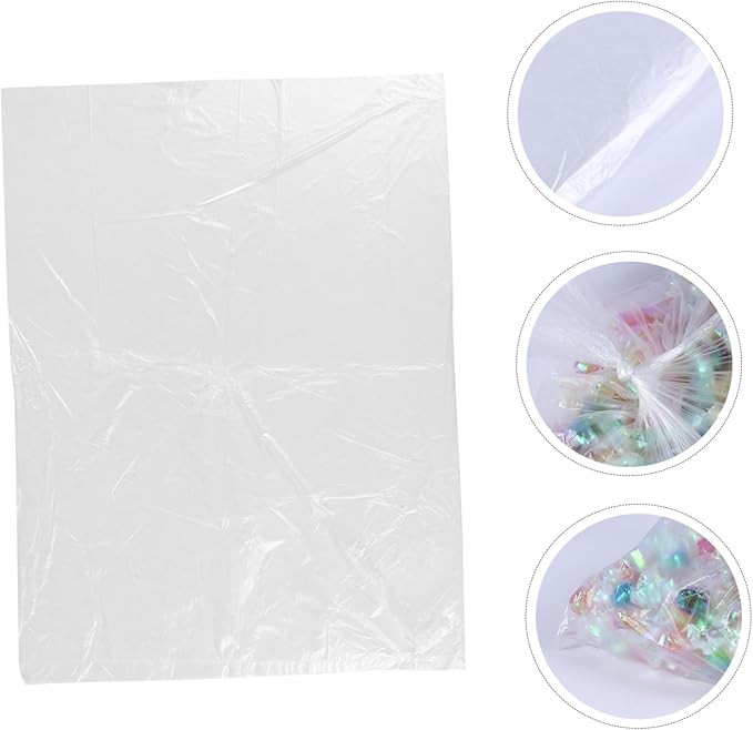 minkissy 200pcs Thickened Pe Plastic Bags Disposable Storage Pouches for Large Trash Bags Trash Can Liners