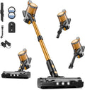 Cordless Vacuum Cleaner 8 in 1 40Kpa 55MinsLightweight Vacuum Cleaners for Home Stick Vacuum with Anti-Tangle BrushWall Mount Rechargeable Cordless Vacuum for Floor/Sofa/Pet HairGolden
