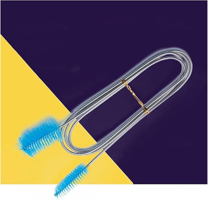 Aquarium Cleaning Brush for Water Filter Pump Lily Pipe Air Tube Hose Stainless Steel Fish Tank Brush Water Pump Accessories