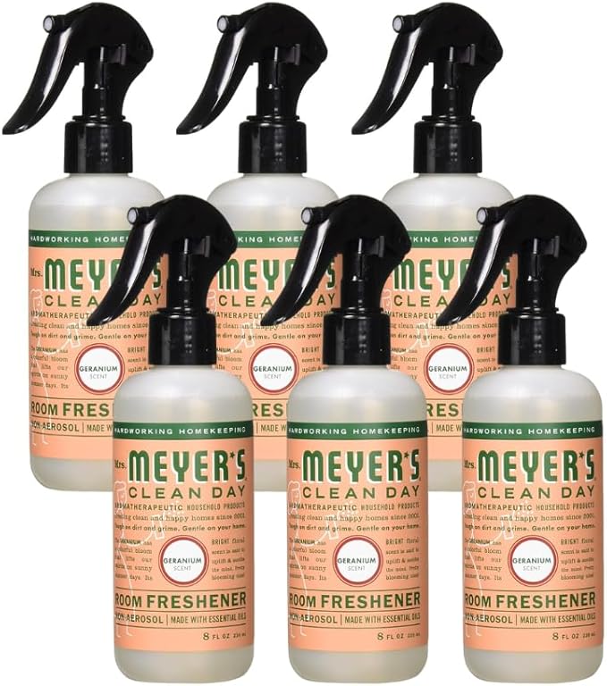 Mrs. MEYER'S Clean Day Room Freshener Spray Bottle Geranium Scent 8 Fl Oz (Pack - 6)