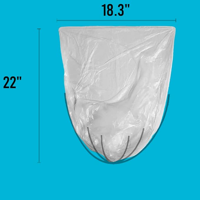 2-4 Gallon Trash Bags 400 Count Unscented Small Clear Plastic Recycling Bags