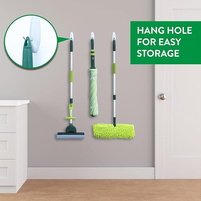 Pine-Sol Microfiber Mop Self Wringing – Easy Squeeze Twist Design for Wet Mopping | Household Cleaning Tool for Tile Linoleum Laminate Floors | Extendable Metal Handle