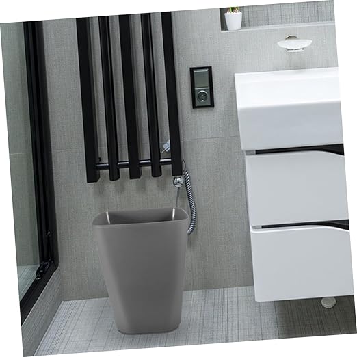 2Pcs Plastic Square Trash Bin Small for Bathroom Bedroom Office Kitchen Portable Wastebasket with Large Capacity Easy-Clean Design