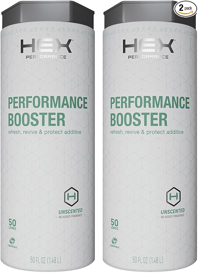 HEX Performance Fabric Booster Unscented 100 Load (Pack of 2) - Safe for Activewear Made for Sensitive Skin Eco-Friendly