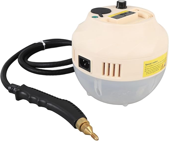 Car Steamer Handheld Steamer for Cleaning Portable Home Steam Cleaner for Kitchen Bathroom Tile with 3 Brush Head (US Plug 110V)