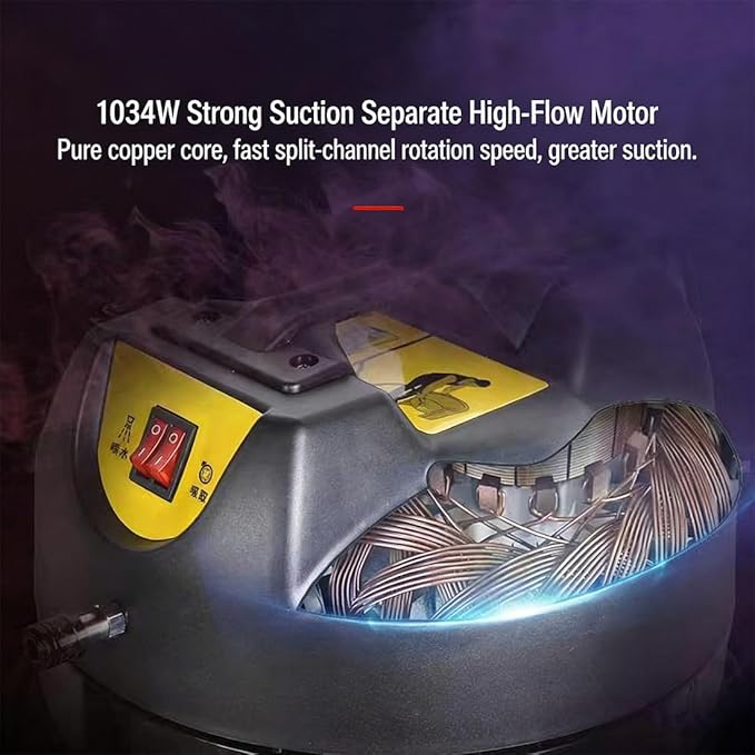 Industrial Carpet Cleaner Machine Commercial Portable Floor Vacuum 360° Smooth-Rolling Wheels Bottom Drainage Hole for HotelsGuesthousesDry CleanersOfficesCleaning Companies 40L