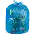 Aluf Plastics 33 Gallon 1.0 MIL Blue Trash Bags - 33 x 38 - Pack of 100 - For Home Kitchen Bathroom &amp Recycling