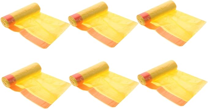 10 Packs Disposable Drawstring Trash Bags Each Sturdy Plastic Waste Container Bags with Handles Heavy-duty Rubbish Liners for Kitchen Bathroom Home Use Total