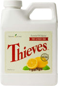 Young Living Thieves Fruit &amp Veggie Soak 16 fl oz | Natural Home Care Cleanser | Gently Cleansing | Plant-Based | Infused with Water Decyl Glucoside Citric Acid &amp Sodium Citrate