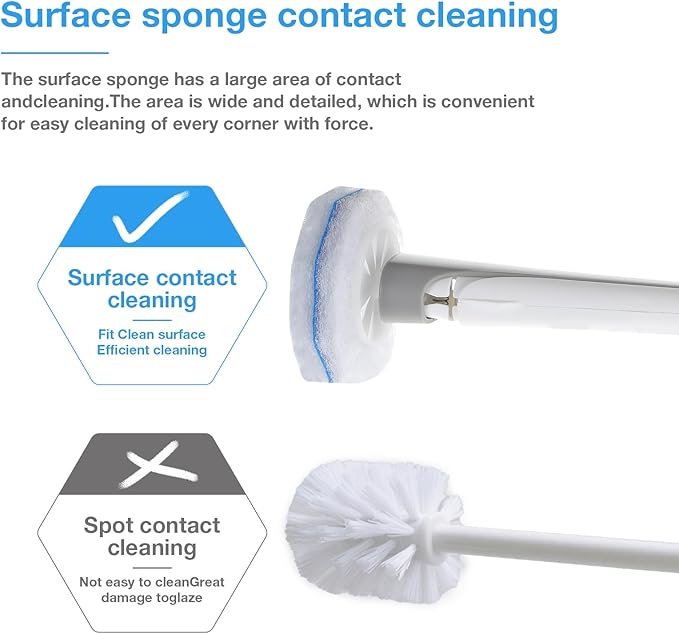 50 Count Toilet Brush RefillsToilet Refill PadsDisposable Toilet Brush Heads Compatible with Most Toilet Wand Refills for Home and Bathroom Cleaning