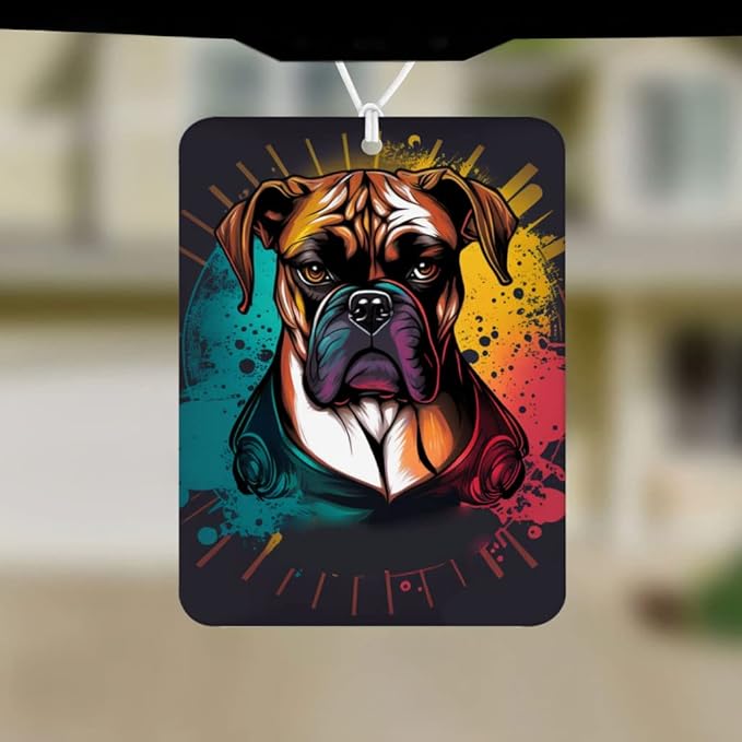 Dog Face Car Freshener Set of 6 - Painting Car Air Freshener - Printed Air Freshener for Car