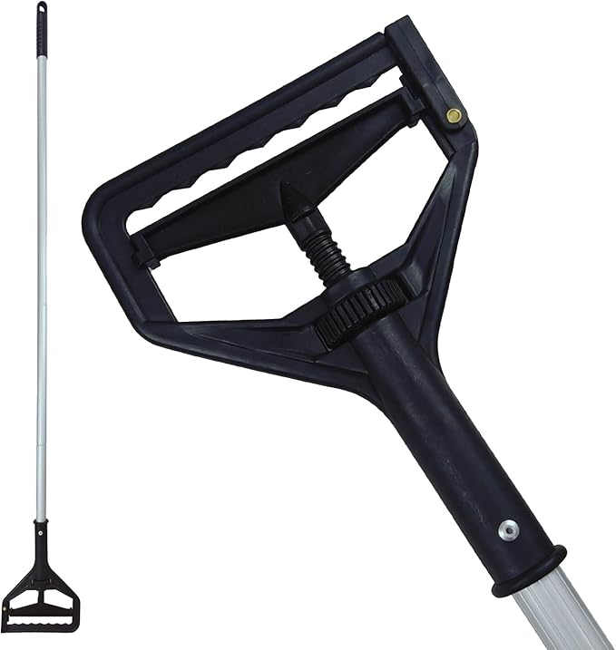 60 Inch Industrial Mop Handle Commercial mop Handle Heavy Duty Industrial mop Bucket mop Handles Heavy Duty Commercial mop Head Replacement and Handles mop Stick Black Replacement Mop Stick