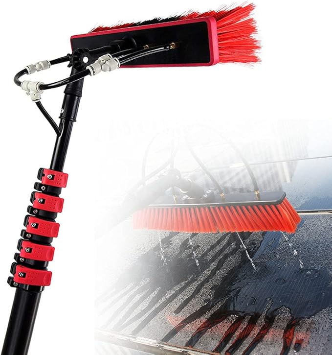 Telescopic Rod Water-Bearing Telescopic Rod Window Cleaning Set Equipment for Cleaning Solar photovoltaic Suitable for Window Glass Walls 18FT/5.4M