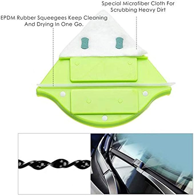 Glass Wiping Artifact Double-Layer Hollow Thick Glass Window Adjustable Magnetic High-Rise Cleaner