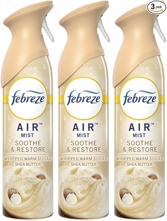 Febreez Air Freshener Spray Odor-Fighting Room Spray Soothe &amp Restore 8.8oz 3 pack