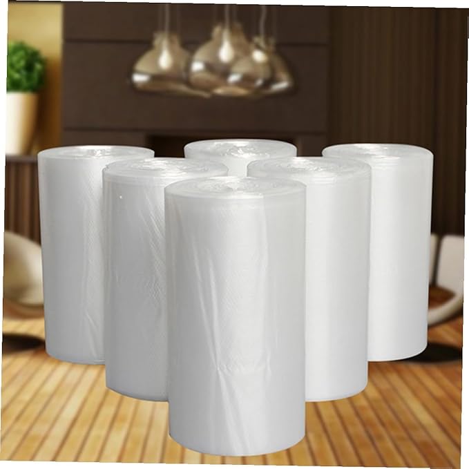 Thicken Plastic Trash Bags 6 Rolls 45x50cm 30 Bags Each Disposable for Home Wastebasket Liners