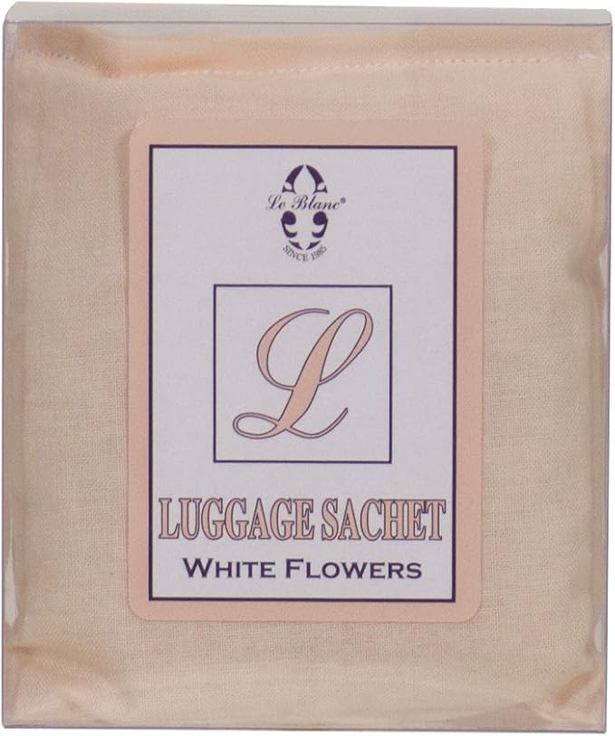 Le Blanc® White Flowers Double Pack Luggage Sachet- Luxury Scented Fabric Sachet for Your Luggage (1 Pack)