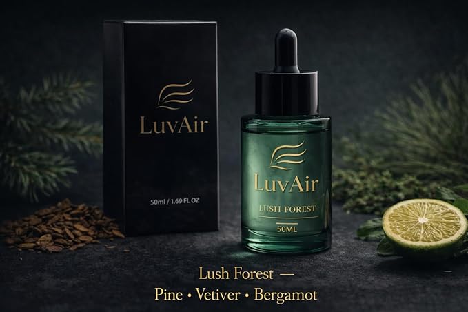 LuvAir™ Woody Collection Aroma Oil Refill – Warm Earthy Fragrance for Car and Home Waterless Diffusers (50 ml Lush Forrest)