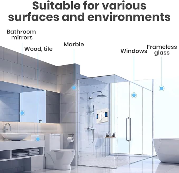 Smart Window Cleaning Robot with Dual Water Spray &amp Strong Suction