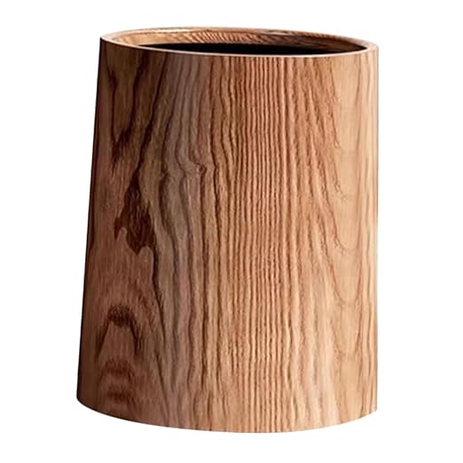 Bathroom Trash Can Wastebasket Rustic Design Large Capacity Counter Trash Can Plastic Construction Suitable for Kitchen Office Bathroom