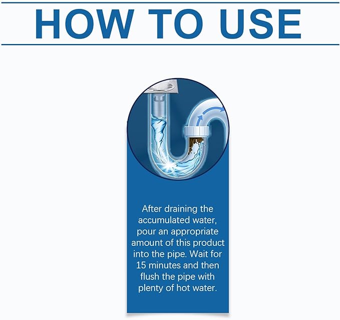 Powerful Pipe Dredging Agent: Pipeline Dredging Agent for Kitchen Bathroom &amp More – Strongly Dissolves Waste &amp Stains Safe for All Pipes Eco-Friendly &amp Highly Effective! (3pcs)