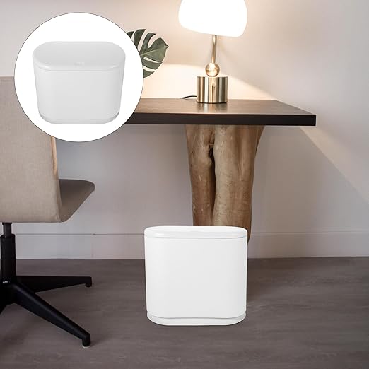 Homoyoyo Slim Plastic Trash Can for Bathroom Kitchen and Office Space-Saving Wastebasket Easy to Use and Clean Versatile for Home and Dorm Decor