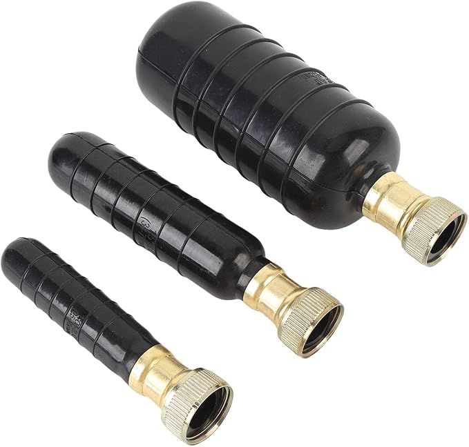 Premium Rubber Drain Bladder Kit for 1-6 Inch Pipes 3PCS Drain Bladders for Main Drains and Outdoor Sewers Effective Pipe Sealing