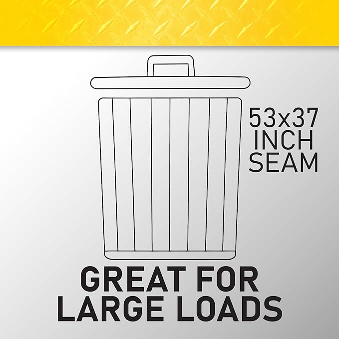 MaxWorks 50 Gallon Heavy-Duty Trash Bags 1.5 Mil Thick Black Drum Liners 50 Count with Flap Ties for Industrial Lawn Garden &amp Contractor Cleanup 51068
