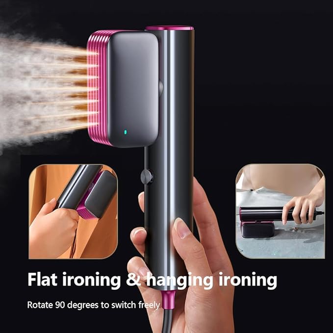 Nesugar Steamer for Clothes Steamer Fashion Portable Handheld Garment Steamer 0.8lbs Lightly 15s Fast Heat-up 10 Minutes of Continuous Steam Light Mini Steam Iron for travel and home(100-120V)