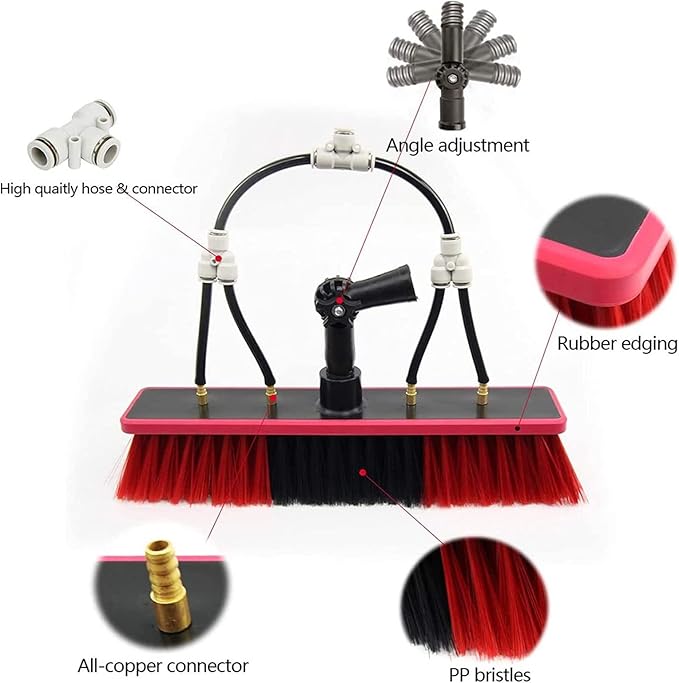 12FT-36FT Window Cleaning Pole Water Fed Telescopic Brush Extendable Cleaner Conservatory RoofCleaning Photovoltaic and Solar Panels Glass Wall Cleaning6.0 m