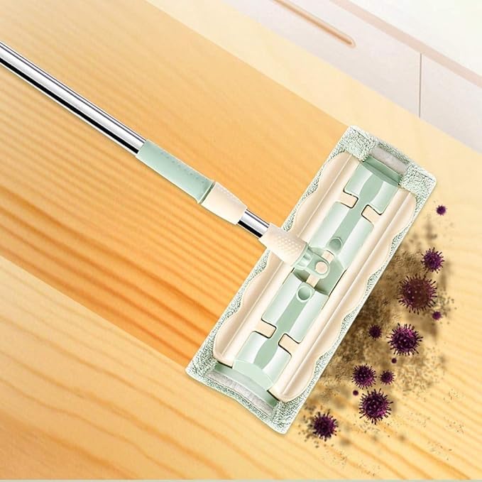 Mop - Mop Flat Floor Reusable PadsDegree Spin Dry and Wet Cleaning Mop for Hardwood Floor Laminate