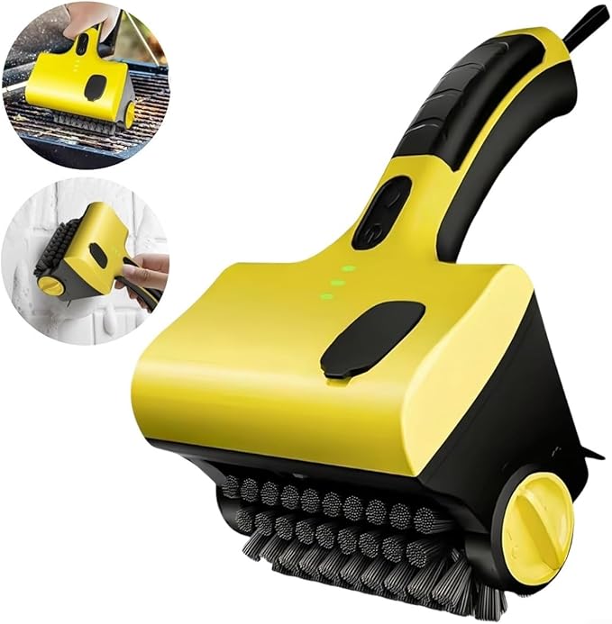 Electric Grill Cleaner Brush Rechargeable With Motor Powered Head Designed For Thorough Cleaning Of For Outdoor BBQ Grates Kitchen Tiles And Non Surfaces