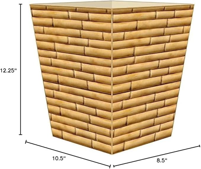 Marye-Kelley WB8449 Bamboo Wastepaper Basket