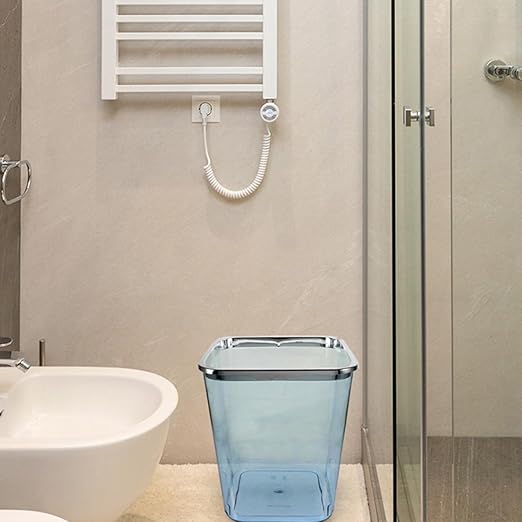 Ciieeo Large Capacity Trash Can 12l with Electroplated Rim Household Garbage Container Bin for Bathroom Kitchen Bedroom Wastebasket
