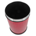 Luxshiny Large Leather Wastebasket Round Trash Can for Office Home Kitchen and Hotel Rubbish Bin with Modern Design and Sturdy Structure