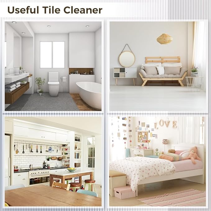 Bathroom Tile Cleaner With Rotating Scrubber 2-In-1 Tub Scrubber Tool With Extendable Handle For Efficient Cleaning