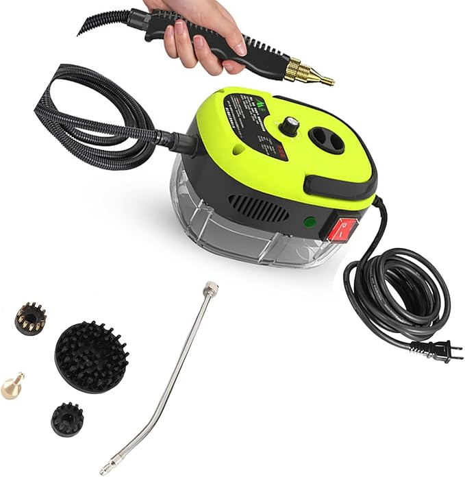 ZJchao Steam Cleaner 2500W Portable High Temperature Pressurized Steam Cleaning Machine Handheld Steam Cleaner Steam Cleaner for Home with Brush Heads for Kitchen Furniture Bathroom