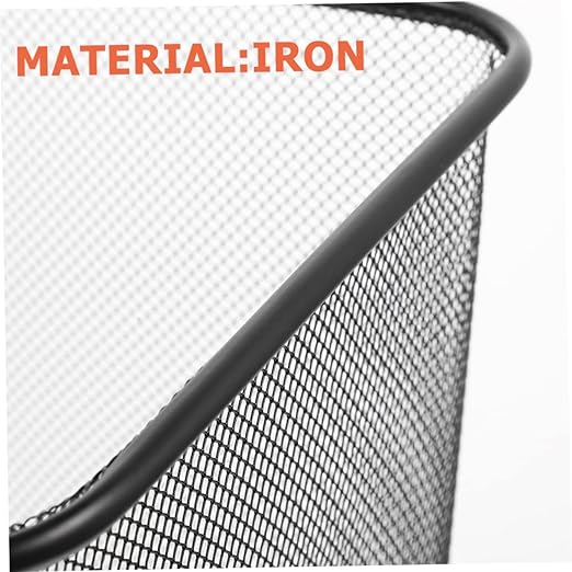 2pcs Sturdy Metal Wire Wastebasket Hollow Design Office Trash Can for Home and Office Use Black Color Sturdy and Lightweight for Desk and Tabletop