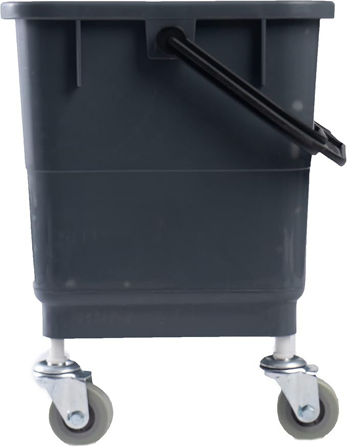 Matthew Cleaning Microfiber Finish Bucket with SievePress Wring Mop Bucket for Microfiber Flat Mops Mop Bucket with Non-Marking Casters Wheels Gary