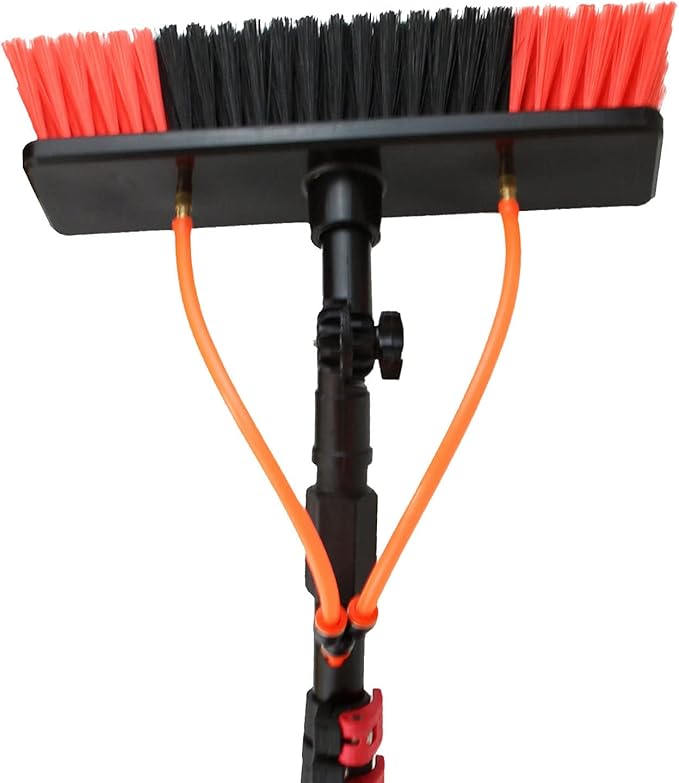 Water Fed Pole Kit Outdoor Window Cleaner Window Glass Solar Panel Cleaning System Window Washing Kit with 6 to 11 M Telescoping Extension Pole19Ft/6M/29Ft/9M