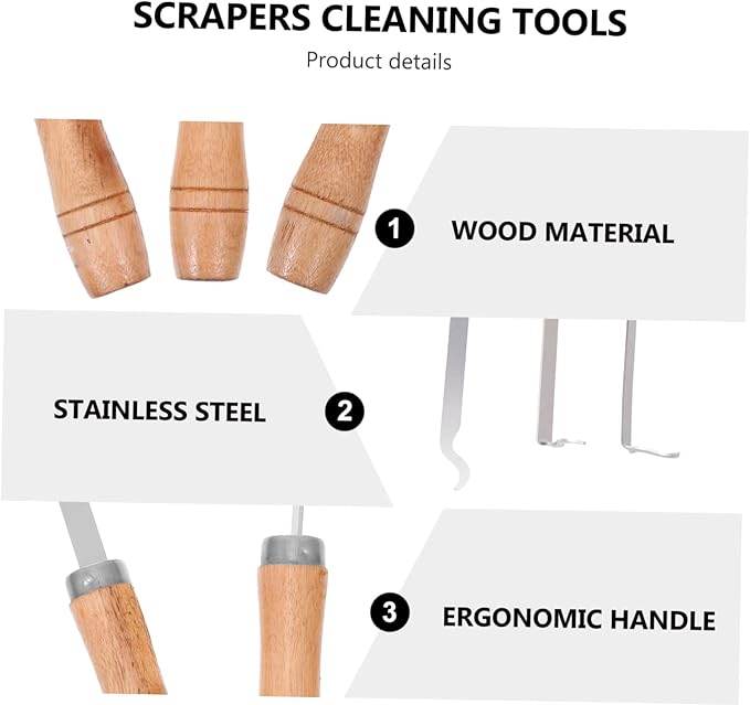 OUNONA 6pcs Cooker Hood Scrapers Cleaning Scraper Tool Kitchen Cleaning Supplies Easy to Use