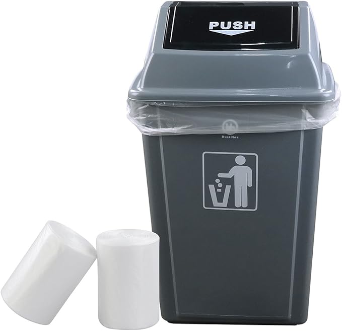 Idomy 18 Gallon Clear Trash Bag Heavy Duty 100 Counts