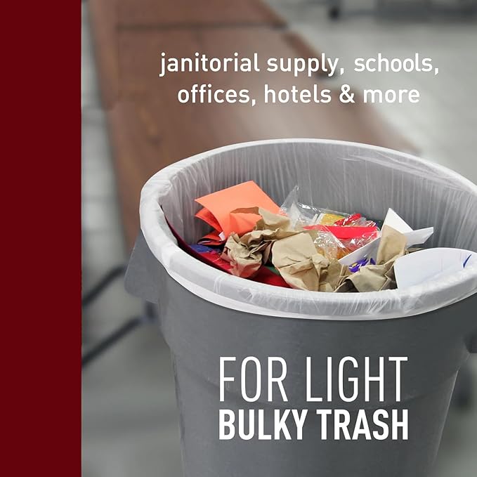 Tough and Durable 50 Gallon Commercial Can Liners One-by-One Technology - 220 ct.