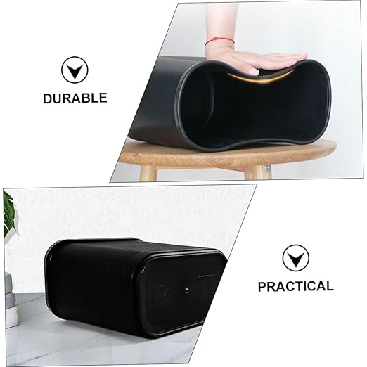 1pc Multi-Functional Plastic Trash Can Slim Design Wastebasket for Home Office Kitchen and Bathroom Stable Easy to Use Elegant Look Capacity